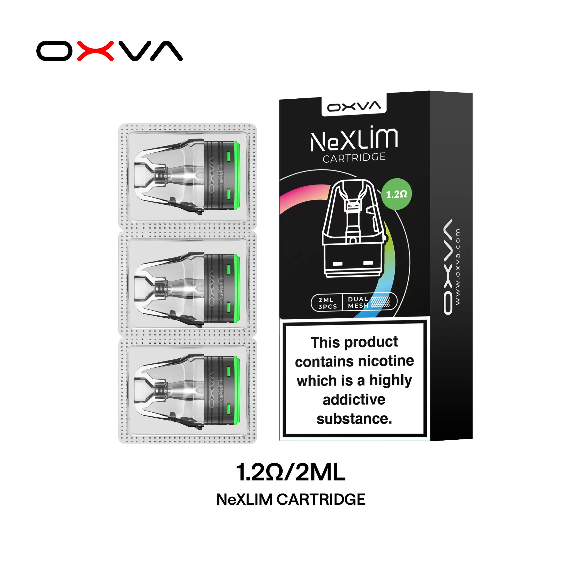 1.2Ω 2ML_NeXLIM CARTRIDGE_ Dual Mesh(3) OXVA電子煙-NEXLIM大蠻牛 原廠空煙彈